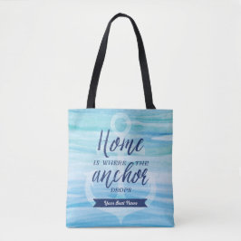 Thuis is waar de ankerpunten (gepersonaliseerd) va tote bag
