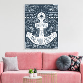 Thuis is waar de ankerpunten vallen canvas afdruk (Insitu (Woonkamer))