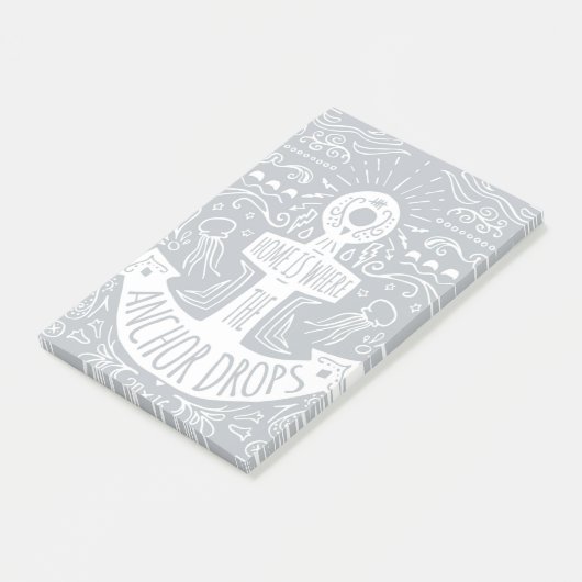 Thuis is waar de ankerpunten vallen post-it® notes (Schuin)