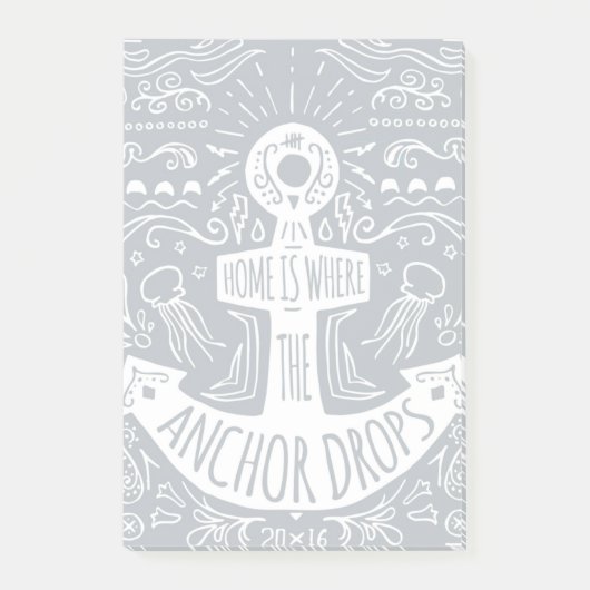 Thuis is waar de ankerpunten vallen post-it® notes (Voorkant)