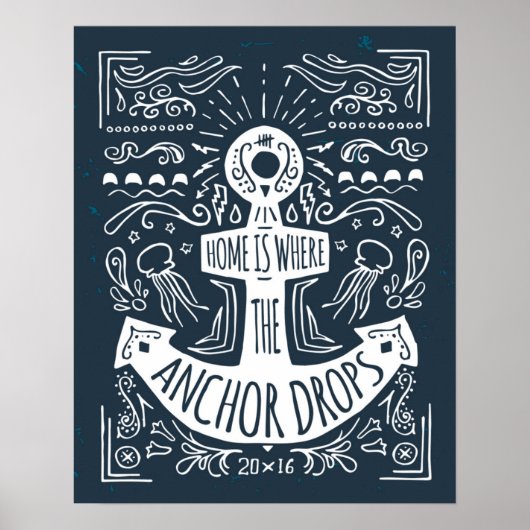 Thuis is waar de ankerpunten vallen poster (Voorkant)