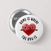 Thuis is waar de beker grappig is ronde button 5,7 cm (Voorkant /achterkant)