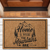 Thuis is waar de bergen een rustige familie zijn deurmat