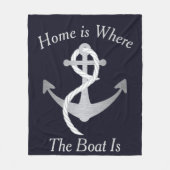 Thuis is waar de boot is nautische ankerboot fleece deken (Voorkant)