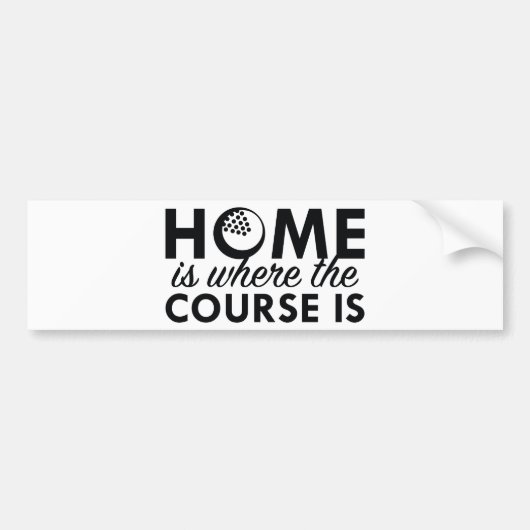 Thuis is waar de cursus is gegeven bumpersticker (Voorkant)