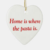 Thuis is waar de deegwaren versierd zijn keramisch ornament (Rechts)