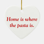 Thuis is waar de deegwaren versierd zijn keramisch ornament (Achterkant)