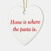 Thuis is waar de deegwaren versierd zijn keramisch ornament (Links)