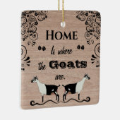 Thuis is waar de geiten zijn - Alpiene melkgeit Keramisch Ornament (Rechts)