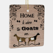 Thuis is waar de geiten zijn - Nigeriaanse dwergge Keramisch Ornament (Rechts)