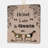 Thuis is waar de geiten zijn - Nigeriaanse dwergge Keramisch Ornament (Links)