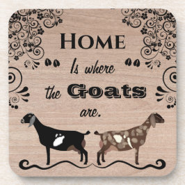 Thuis is waar de geiten zijn - Nubian Dairy Goat Bier Onderzetter