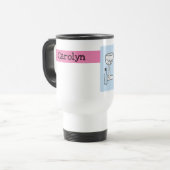 Thuis is waar de gin is, flesje, glas, jouw naam reisbeker (Voorkant links)