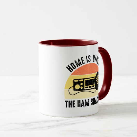 Thuis is waar de Ham Shack is Mok (Voorkant rechts)