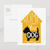 Thuis is waar de hond briefkaart (Voorkant / Achterkant)