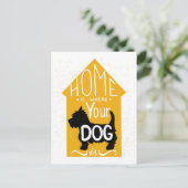 Thuis is waar de hond briefkaart (Staand voorkant)