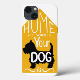 Thuis is waar de hond iPhone 13 hoesje