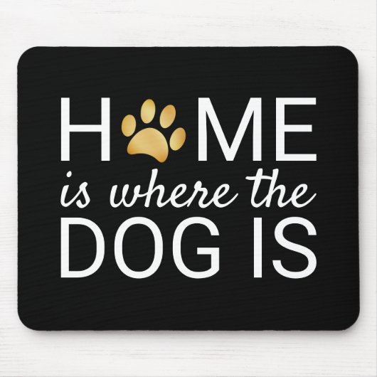 Thuis is waar de hond een gouden oliepalk is muismat (Voorkant)