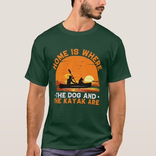 Thuis is waar de hond en Kayak zijn T-shirt (Voorkant)