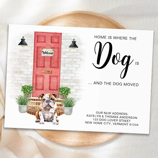 Thuis is waar de hond is dat we de hond hebben ver aankondiging