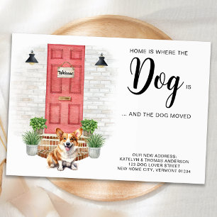 Thuis is waar de hond is dat we de hond hebben ver aankondiging