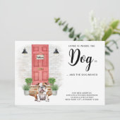 Thuis is waar de hond is dat we de hond hebben ver aankondiging (Staand voorkant)