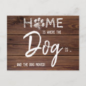 Thuis is waar de hond is dat we een huisdier hebbe aankondigingskaart (Voorkant)