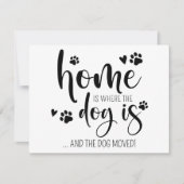 Thuis is waar de hond is dat we het huisdier hebbe aankondiging (Voorkant)