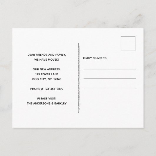 Thuis is waar de hond is dat we het huisdier hebbe aankondigingskaart (Achterkant)