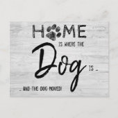 Thuis is waar de hond is dat we het huisdier hebbe aankondigingskaart (Voorkant)