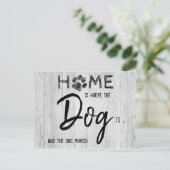 Thuis is waar de hond is dat we het huisdier hebbe briefkaart (Staand voorkant)