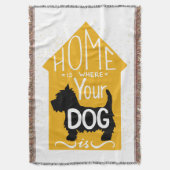 Thuis is waar de hond is deken (Voorkant Verticaal)