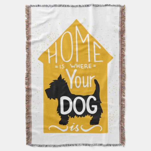 Thuis is waar de hond is deken (Voorkant Verticaal)