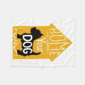 Thuis is waar de hond is fleece deken (Voorkant (Horizontaal))