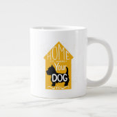 Thuis is waar de hond is grote koffiekop (Rechts)