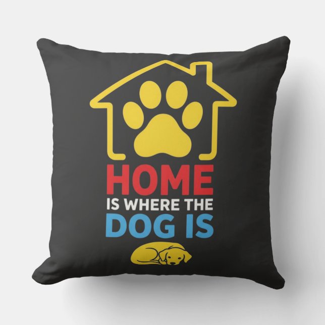 Thuis is waar de hond is kussen (Voorkant)