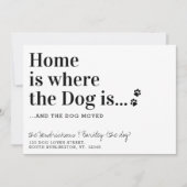 Thuis Is Waar De Hond Is Nieuw Adres Huisdier Verh Aankondiging (Voorkant)