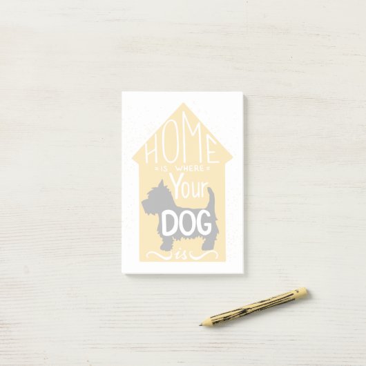 Thuis is waar de hond is post-it® notes (Op bureau)