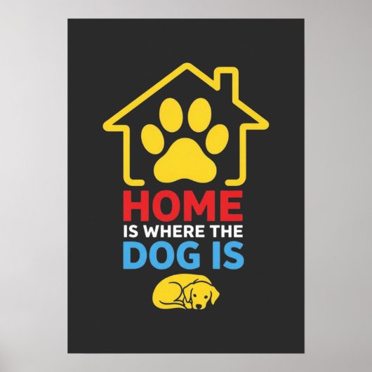 Thuis is waar de hond is poster (Voorkant)