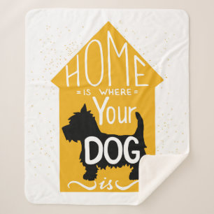 Thuis is waar de hond is sherpa deken