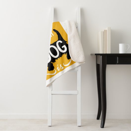 Thuis is waar de hond is sherpa deken (In situ)