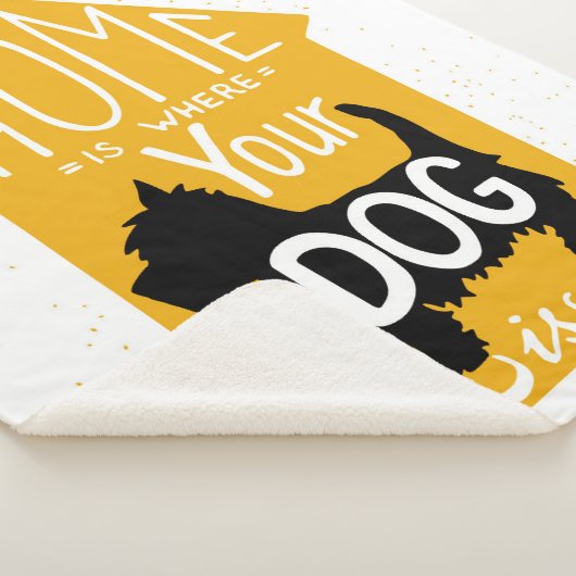 Thuis is waar de hond is sherpa deken (3/4)