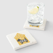 Thuis is waar de hond is stenen onderzetter (Zijkant)