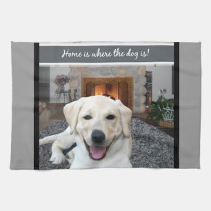 Thuis is waar de hond is theedoek