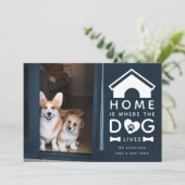 Thuis is waar de hond leeft aankondiging (Staand voorkant)