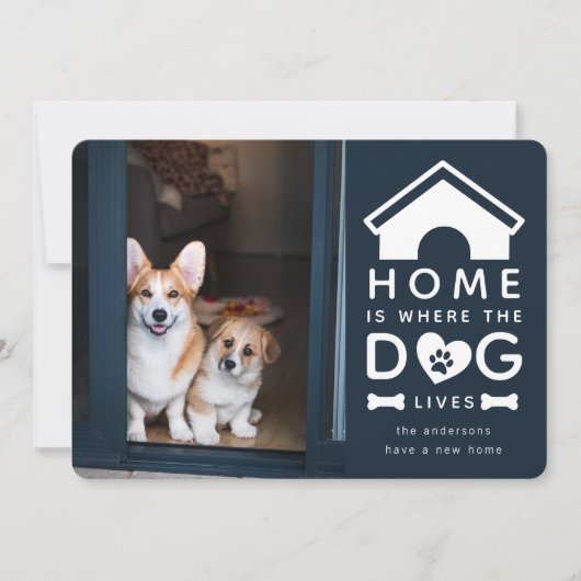 Thuis is waar de hond leeft aankondiging (Voorkant)