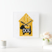 Thuis is waar de hond vierkante klok (Huis)