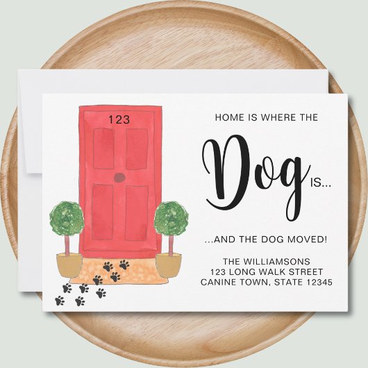 Thuis is waar de hond zich beweegt aankondiging