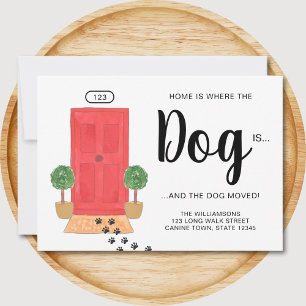 Thuis is waar de hond zich beweegt aankondiging