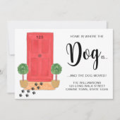 Thuis is waar de hond zich beweegt aankondiging (Voorkant)